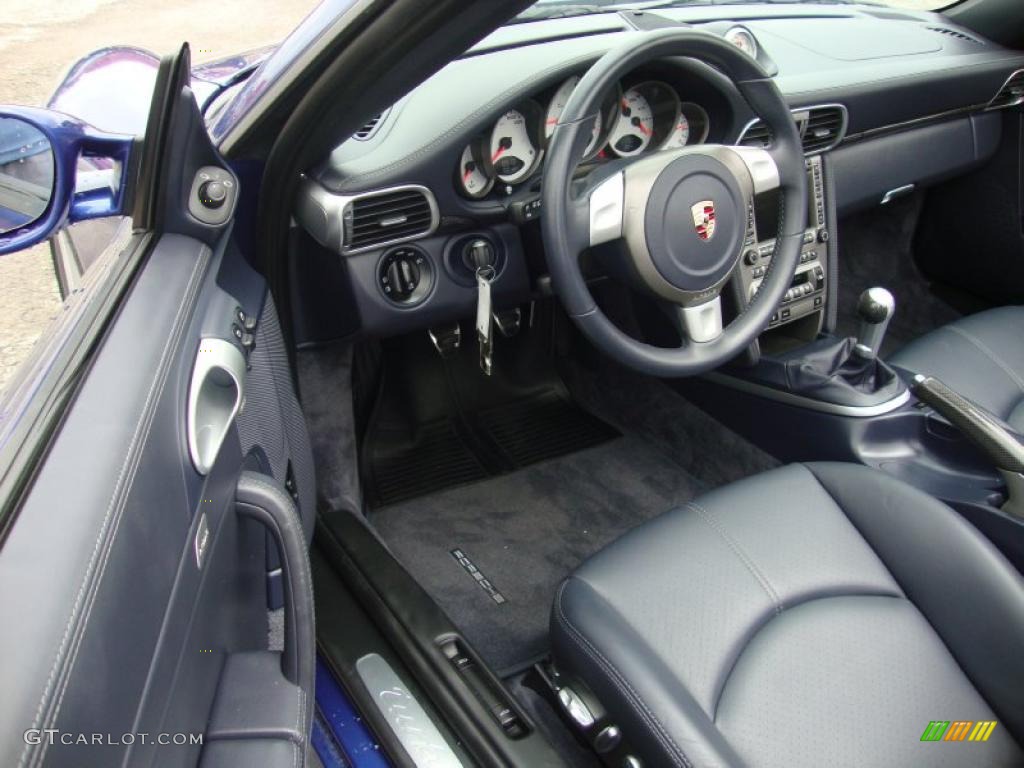 2008 911 Turbo Cabriolet - Cobalt Blue Metallic / Sea Blue photo #13