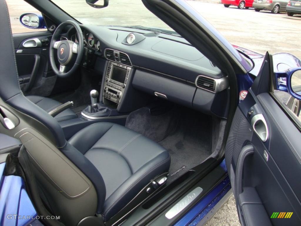 2008 911 Turbo Cabriolet - Cobalt Blue Metallic / Sea Blue photo #18