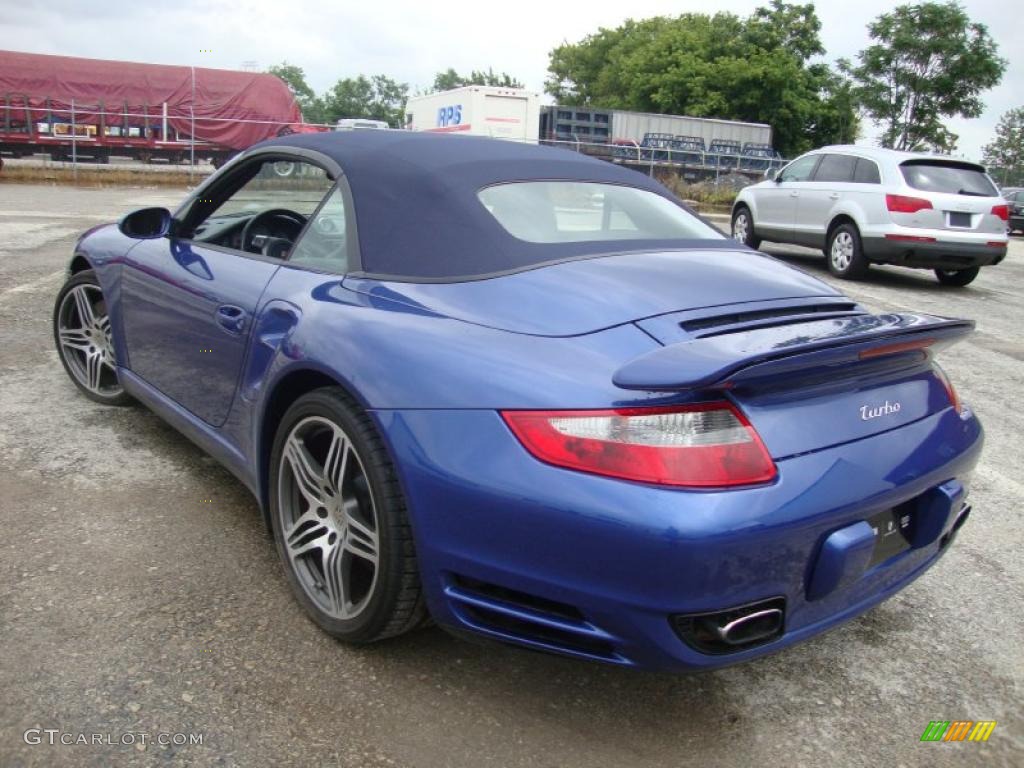 2008 911 Turbo Cabriolet - Cobalt Blue Metallic / Sea Blue photo #40