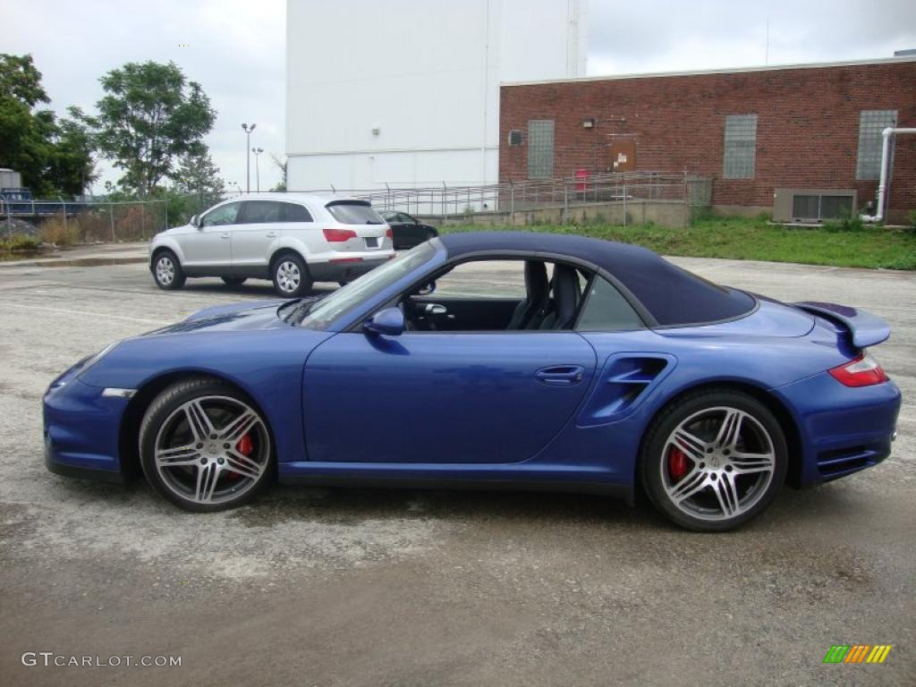 2008 911 Turbo Cabriolet - Cobalt Blue Metallic / Sea Blue photo #41