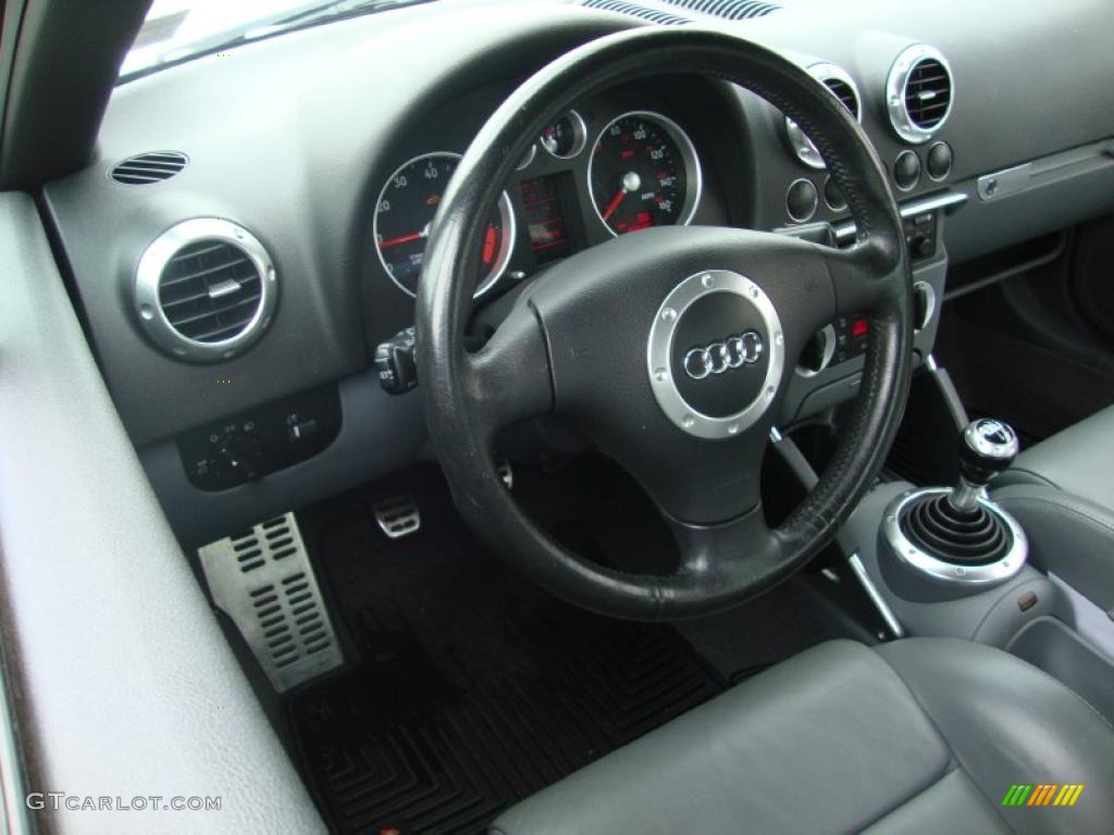 2002 TT 1.8T Roadster - Brilliant White / Aviator Grey photo #12