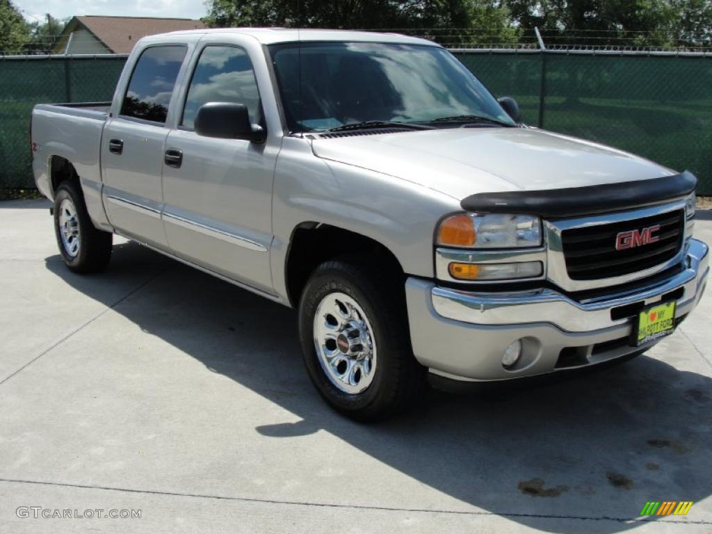 2006 Sierra 1500 SLT Z71 Crew Cab 4x4 - Silver Birch Metallic / Pewter photo #1