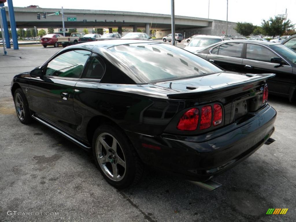 1996 Mustang V6 Coupe - Black / Medium Graphite photo #5