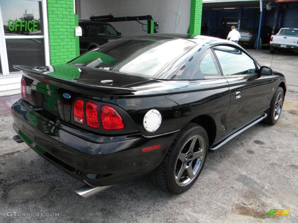 1996 Mustang V6 Coupe - Black / Medium Graphite photo #7