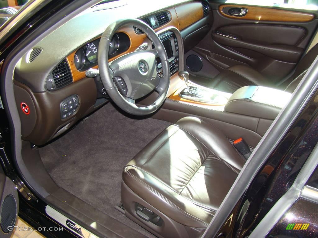 2006 XJ Super V8 Portfolio - Black Cherry / Conker Brown photo #13