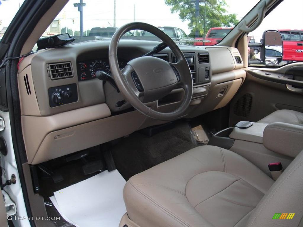 1999 F350 Super Duty Lariat Crew Cab Dually - Oxford White / Camel photo #29