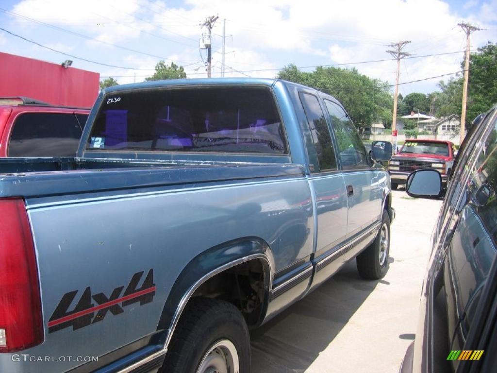 1991 C/K K1500 Scottsdale Extended Cab 4x4 - Light French Blue Metallic / Blue photo #2