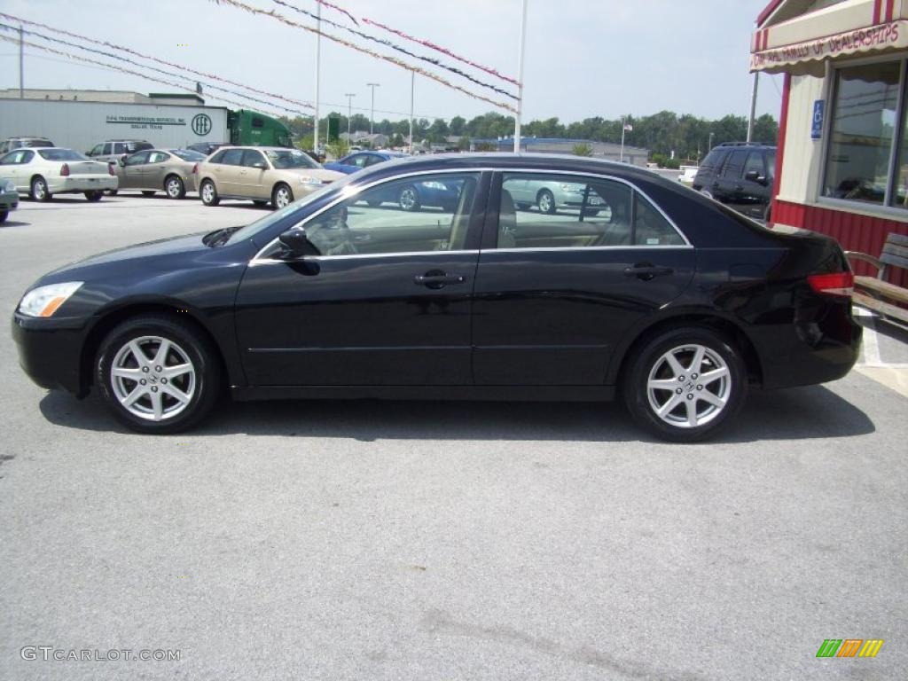 2003 Accord EX V6 Sedan - Nighthawk Black Pearl / Ivory photo #12