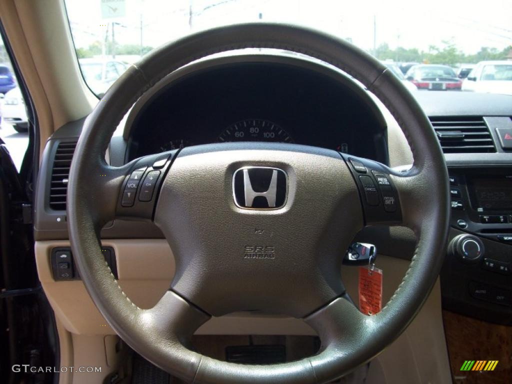 2003 Accord EX V6 Sedan - Nighthawk Black Pearl / Ivory photo #17