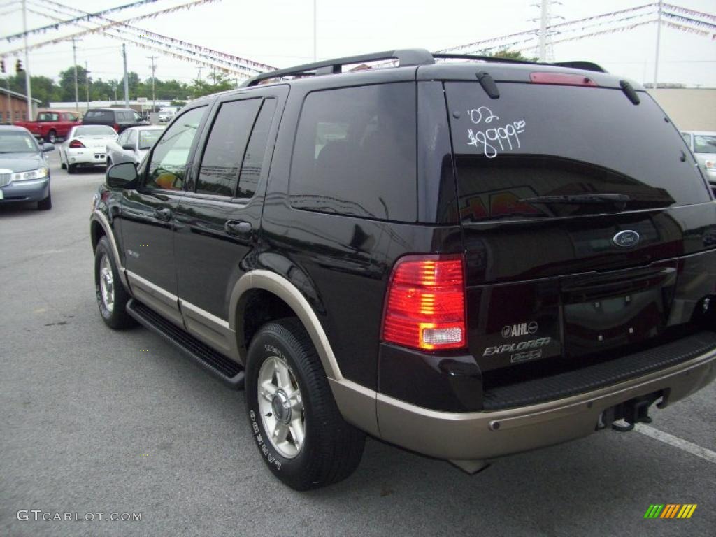 2002 Explorer Eddie Bauer 4x4 - Black Clearcoat / Medium Parchment photo #15