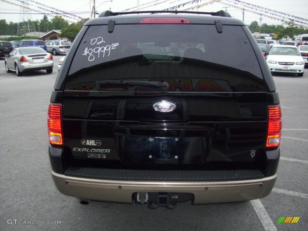 2002 Explorer Eddie Bauer 4x4 - Black Clearcoat / Medium Parchment photo #20