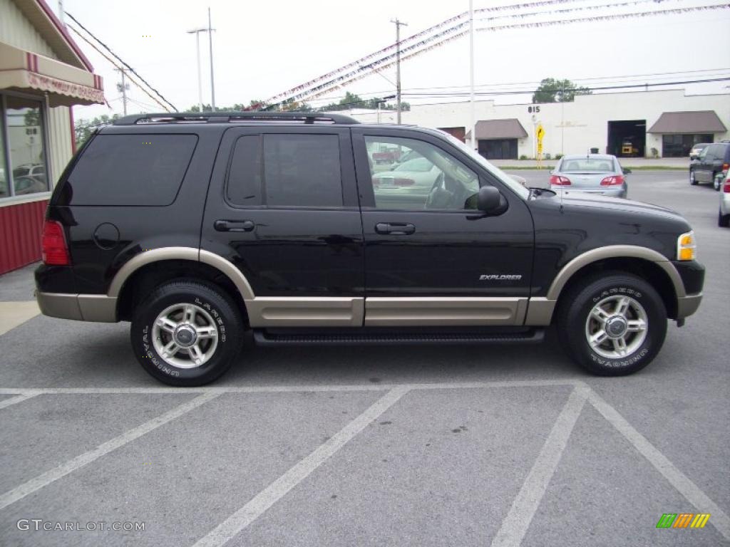 2002 Explorer Eddie Bauer 4x4 - Black Clearcoat / Medium Parchment photo #21
