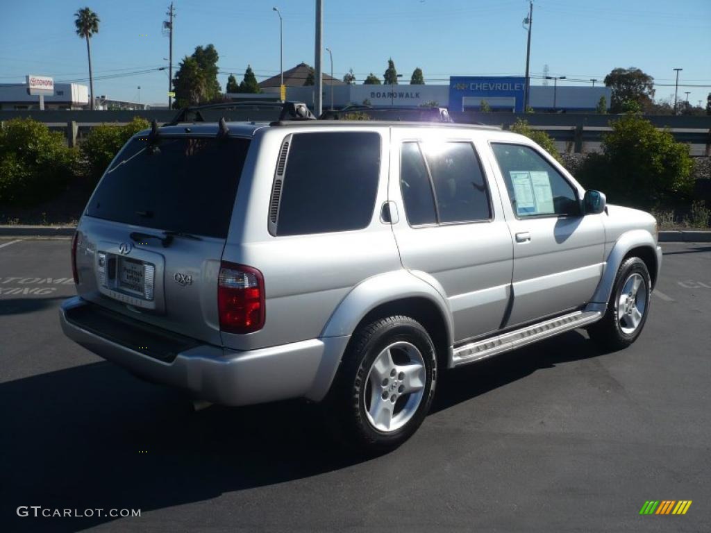 2002 QX4 4x4 - Brilliant Silver Metallic / Stone Beige photo #6