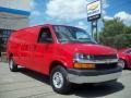 2010 Victory Red Chevrolet Express 2500 Extended Work Van  photo #3
