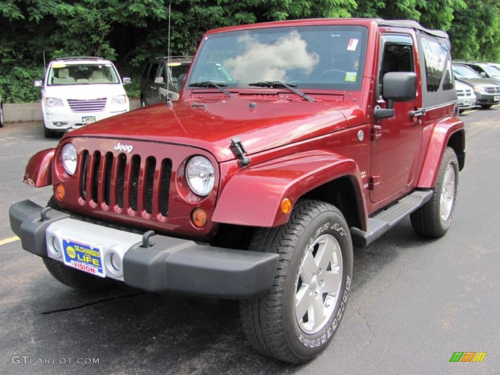 2009 Wrangler Sahara 4x4 - Red Rock Crystal Pearl Coat / Dark Slate Gray/Medium Slate Gray photo #1