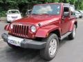 2009 Red Rock Crystal Pearl Coat Jeep Wrangler Sahara 4x4  photo #1
