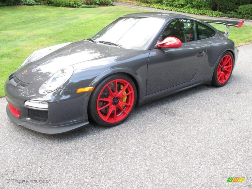 2011 911 GT3 RS - Grey Black/Guards Red / Black photo #1