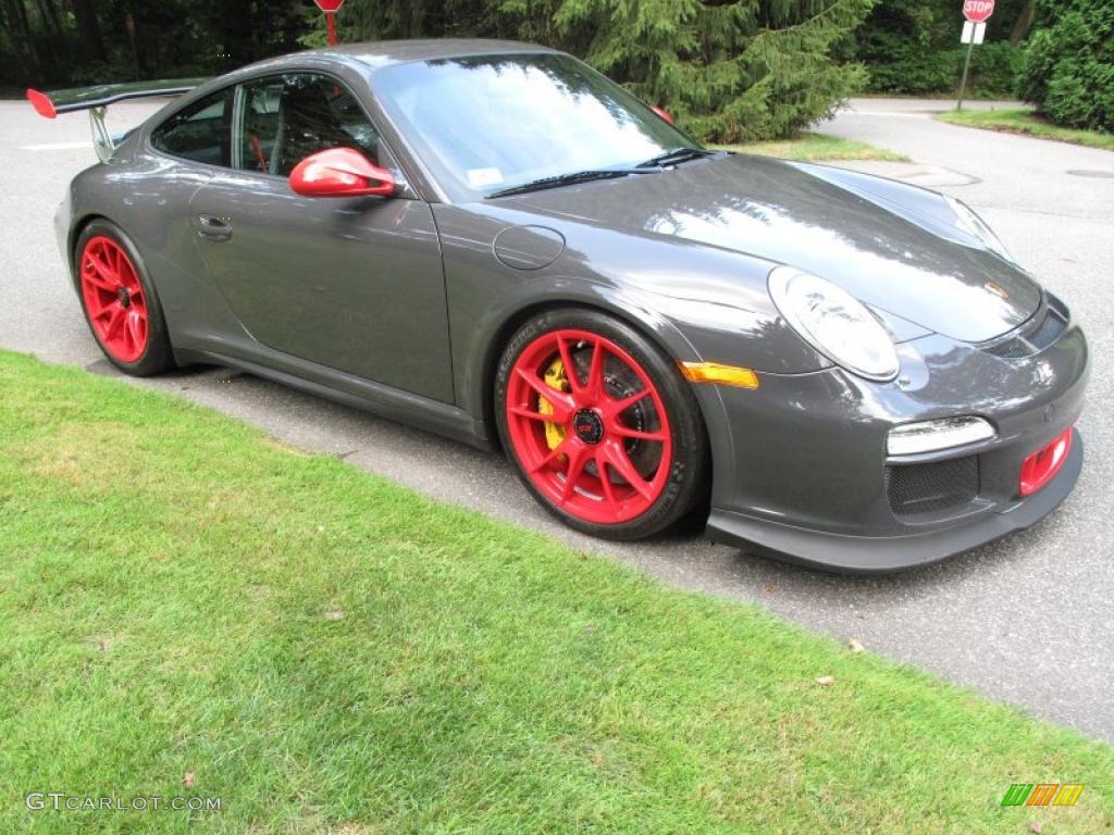 2011 911 GT3 RS - Grey Black/Guards Red / Black photo #8