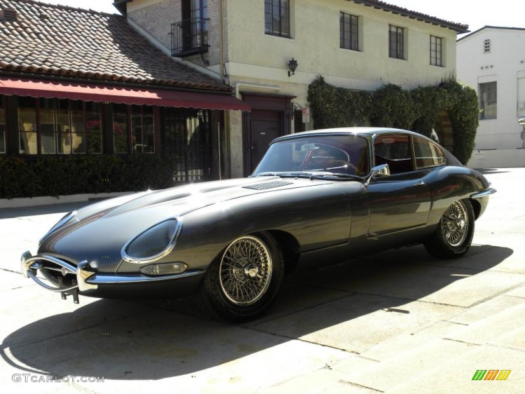 1963 E-Type XKE 3.8 Fixed Head Coupe - Opalescent Gunmetal / Red photo #1