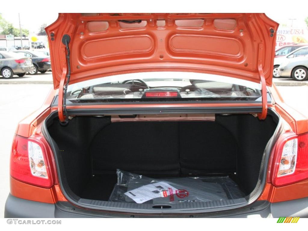 2009 Rio LX Sedan - Sunset Orange / Gray photo #9