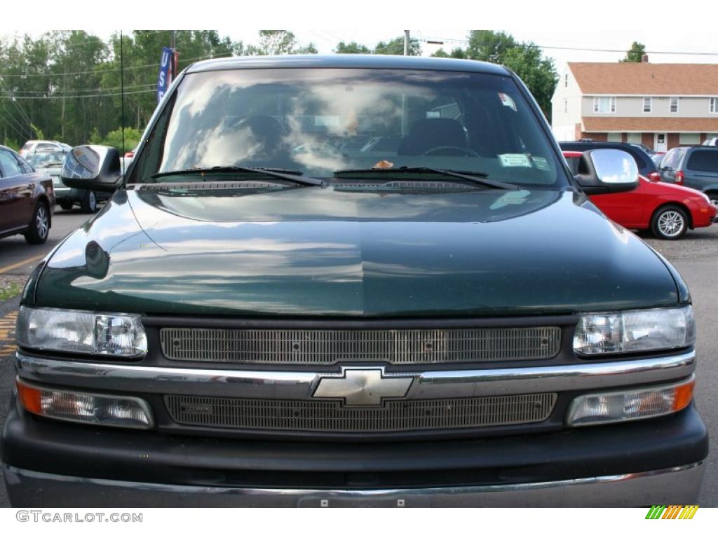 2002 Silverado 1500 LS Extended Cab - Forest Green Metallic / Graphite Gray photo #10