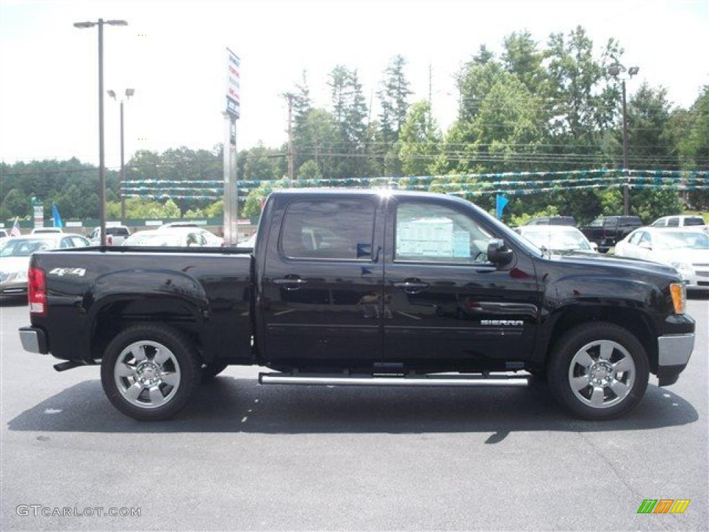 2010 Sierra 1500 SLT Crew Cab 4x4 - Onyx Black / Ebony photo #6