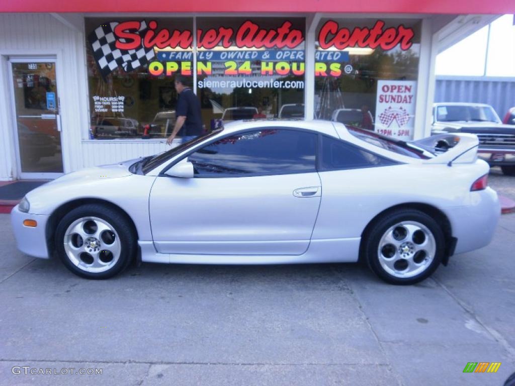 1999 Eclipse GSX Turbo AWD Coupe - Minden Silver Pearl / Black photo #1
