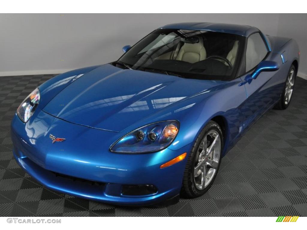 2008 Corvette Coupe - Jetstream Blue Metallic / Cashmere photo #2