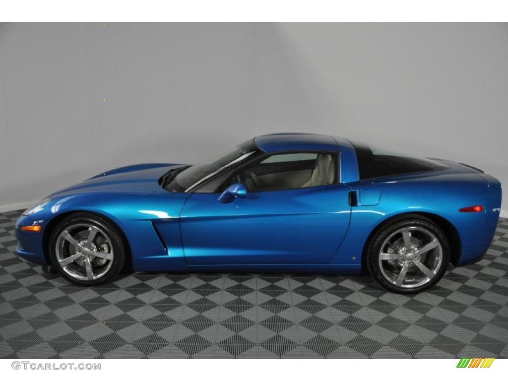 2008 Corvette Coupe - Jetstream Blue Metallic / Cashmere photo #3