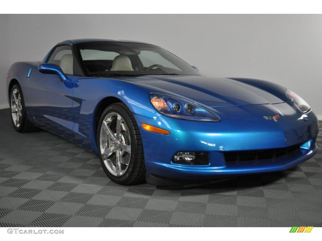 2008 Corvette Coupe - Jetstream Blue Metallic / Cashmere photo #9