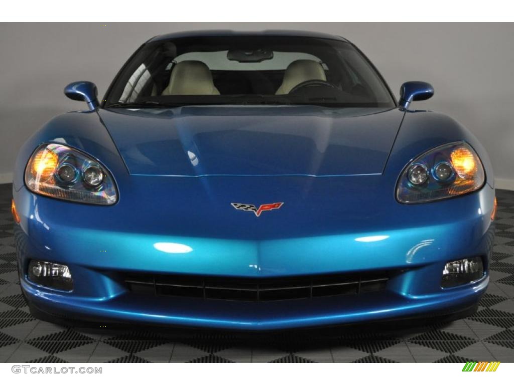 2008 Corvette Coupe - Jetstream Blue Metallic / Cashmere photo #10