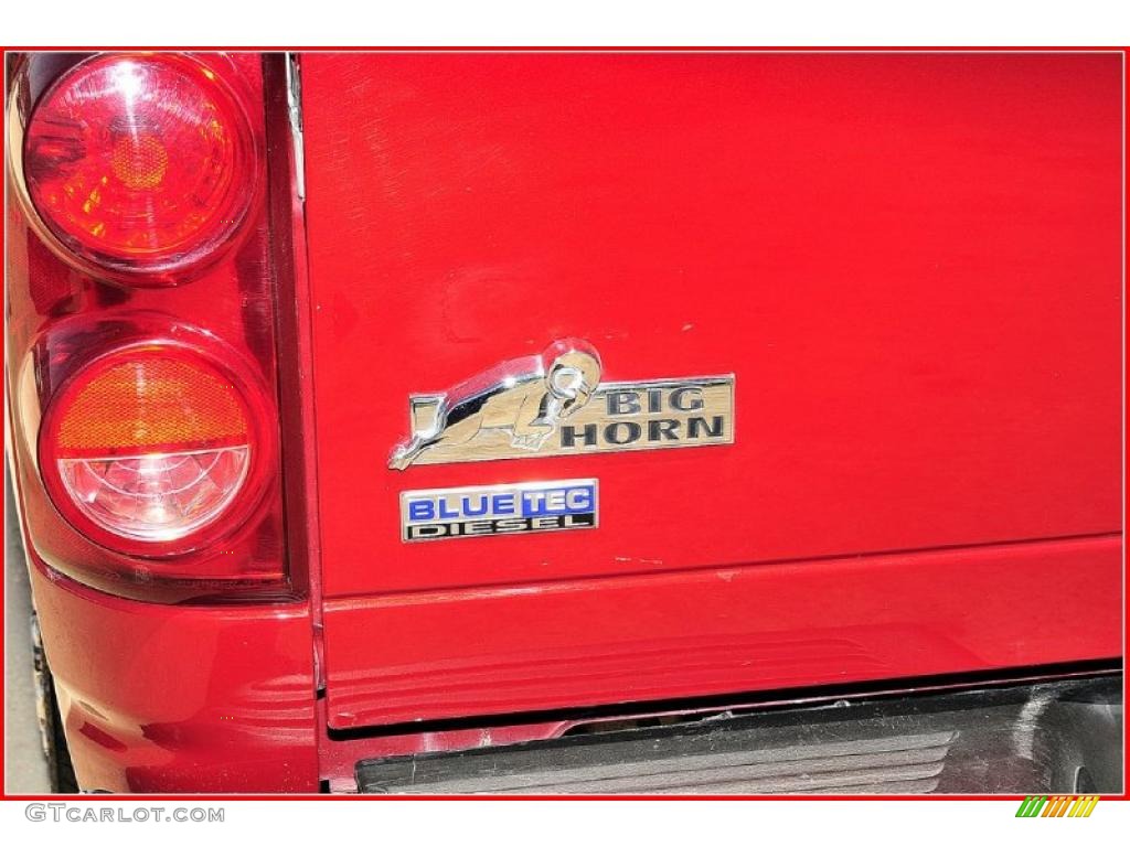 2008 Ram 3500 Big Horn Edition Quad Cab - Inferno Red Crystal Pearl / Medium Slate Gray photo #4