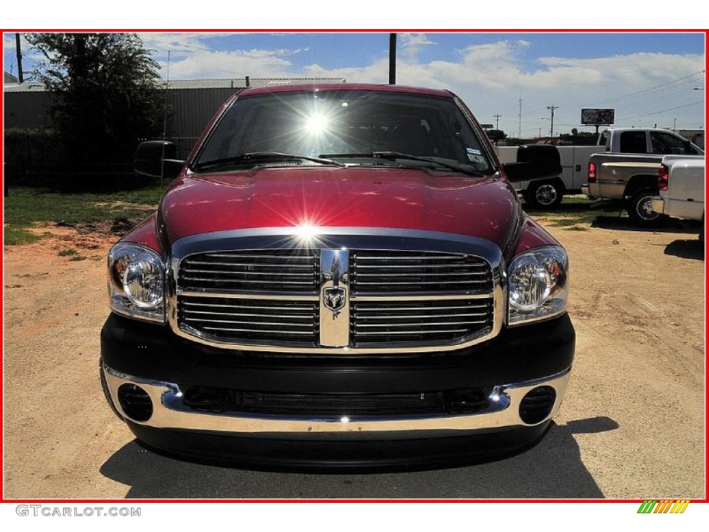 2008 Ram 3500 Big Horn Edition Quad Cab - Inferno Red Crystal Pearl / Medium Slate Gray photo #11