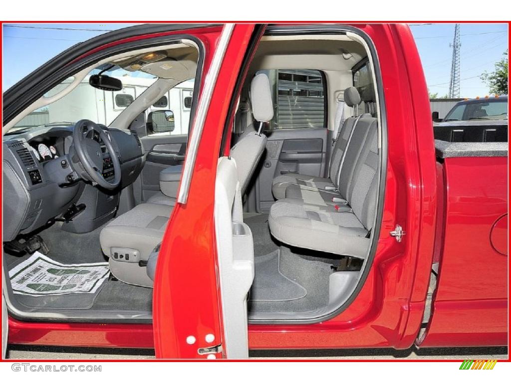 2008 Ram 3500 Big Horn Edition Quad Cab - Inferno Red Crystal Pearl / Medium Slate Gray photo #19