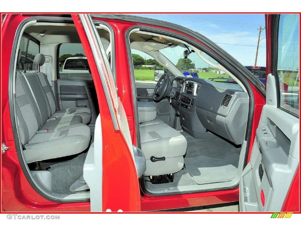 2008 Ram 3500 Big Horn Edition Quad Cab - Inferno Red Crystal Pearl / Medium Slate Gray photo #22
