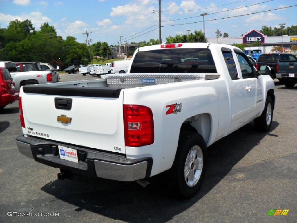 2008 Silverado 1500 LTZ Extended Cab 4x4 - Summit White / Ebony photo #5