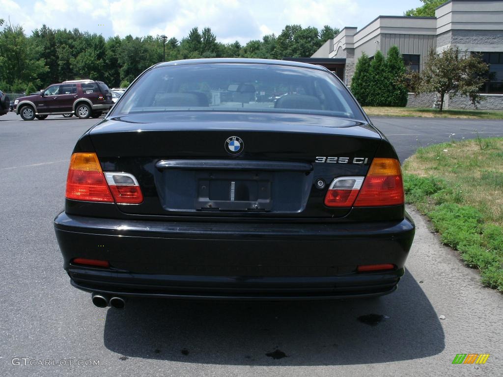 2003 3 Series 325i Coupe - Jet Black / Black photo #5