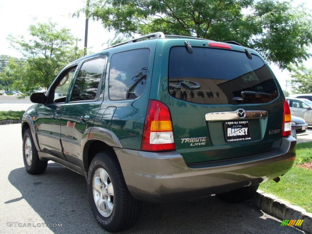 2001 Tribute LX V6 4WD - Amazon Green Metallic / Beige photo #2