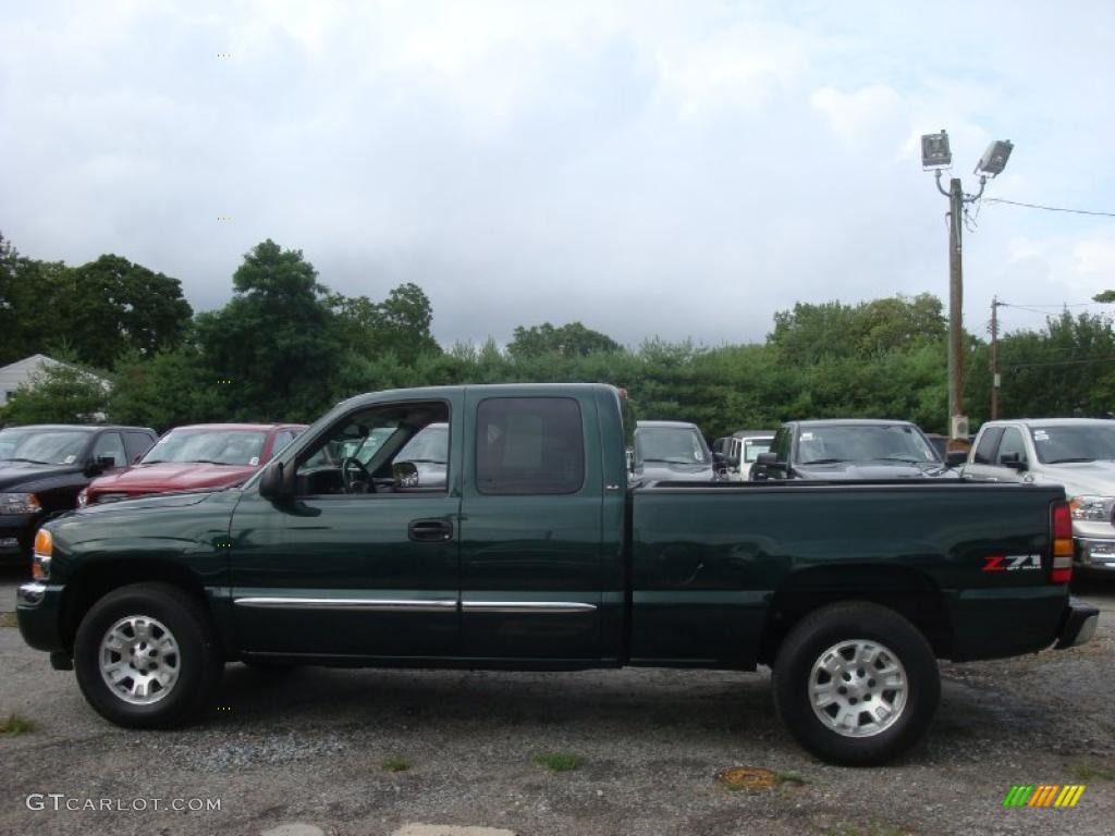 2005 Sierra 1500 Z71 Extended Cab 4x4 - Polo Green Metallic / Pewter photo #3