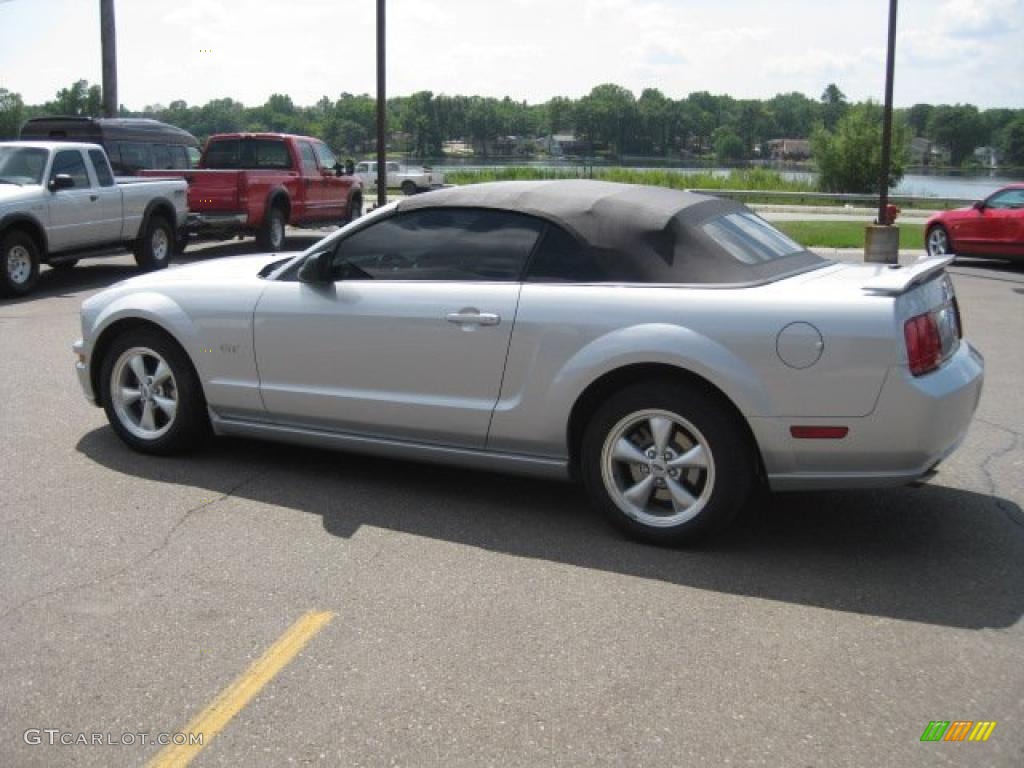 2007 Mustang GT Premium Convertible - Satin Silver Metallic / Dark Charcoal photo #6