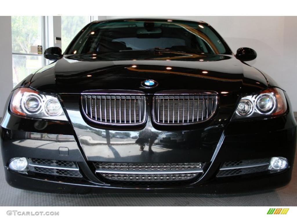 2007 3 Series 335i Sedan - Black Sapphire Metallic / Black photo #2