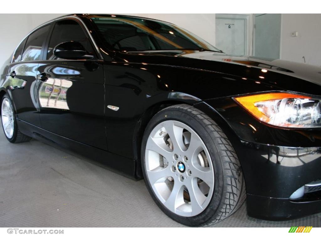 2007 3 Series 335i Sedan - Black Sapphire Metallic / Black photo #5