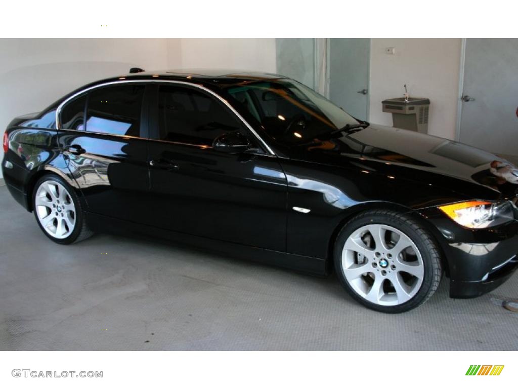 2007 3 Series 335i Sedan - Black Sapphire Metallic / Black photo #16