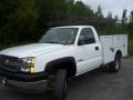 2004 Summit White Chevrolet Silverado 3500HD Regular Cab 4x4 Chassis Utility  photo #1