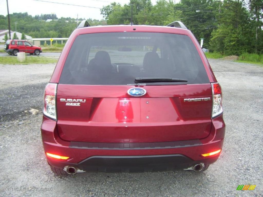 2009 Forester 2.5 X Limited - Camellia Red Pearl / Black photo #6