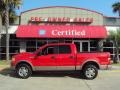 2005 Bright Red Ford F150 Lariat SuperCrew 4x4  photo #1