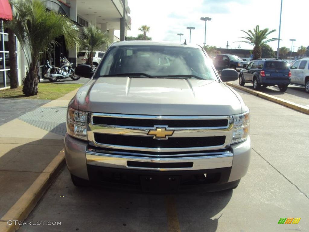 2009 Silverado 1500 LS Crew Cab 4x4 - Silver Birch Metallic / Dark Titanium photo #5