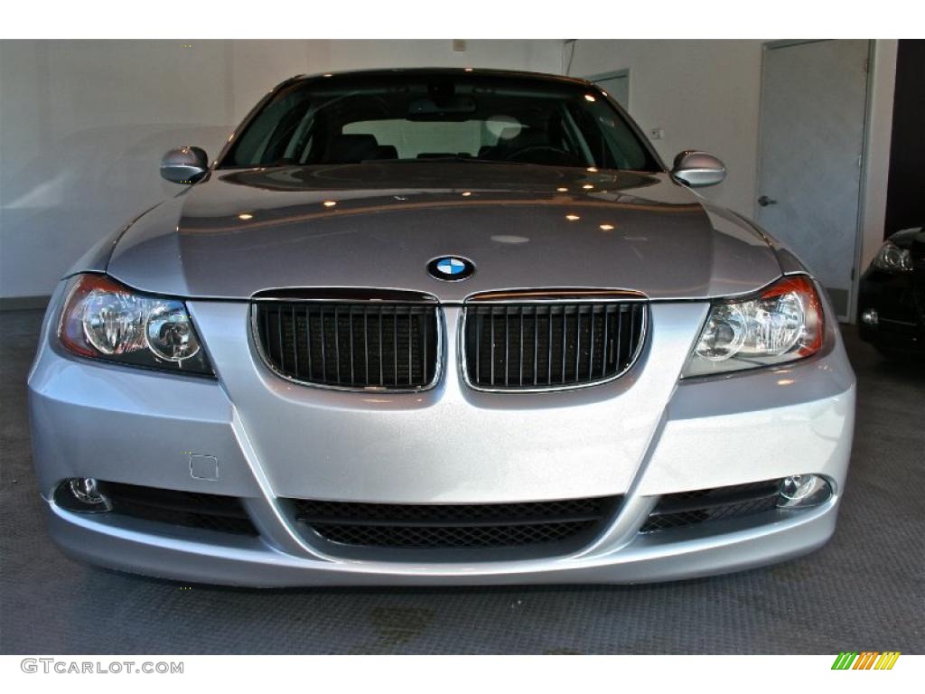 2008 3 Series 328i Sedan - Arctic Metallic / Black photo #3