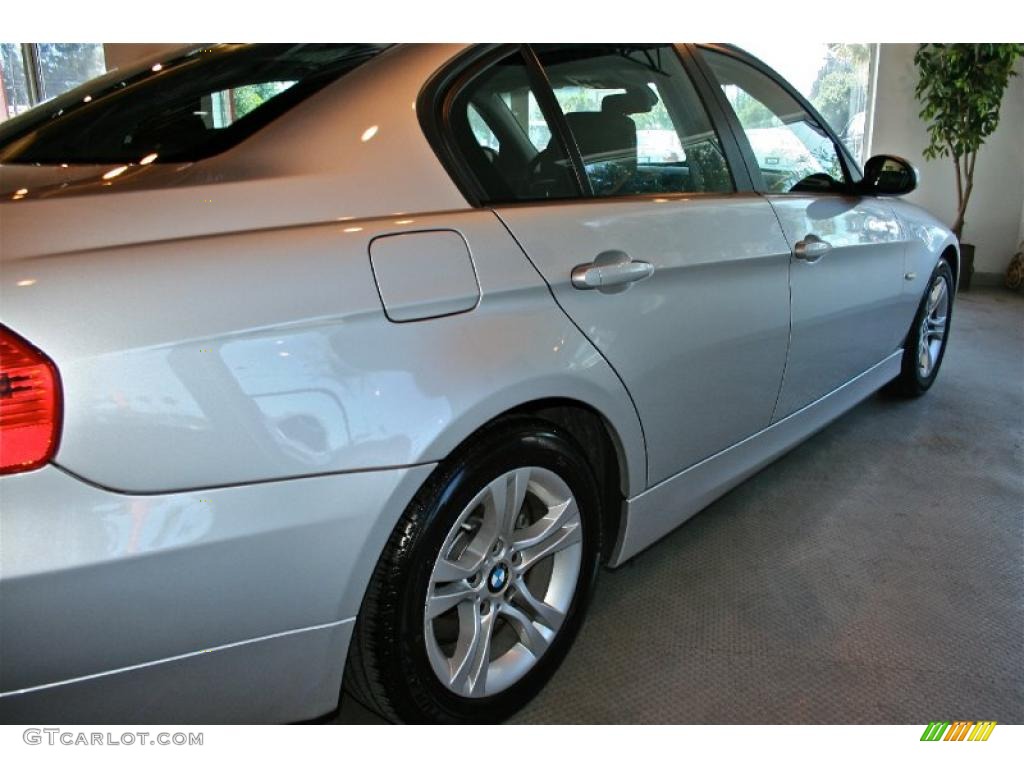 2008 3 Series 328i Sedan - Arctic Metallic / Black photo #9