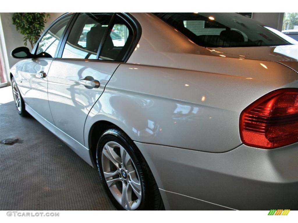 2008 3 Series 328i Sedan - Arctic Metallic / Black photo #10